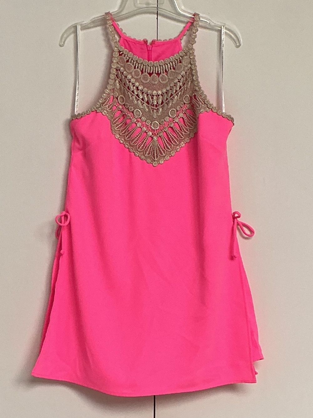 Lilly Pulitzer sz 8 Pearl Romper Pink Tropics